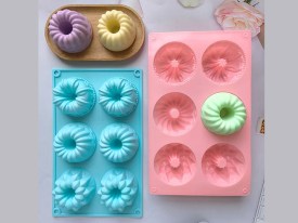 Molde silicona 6 mini savarines decorados